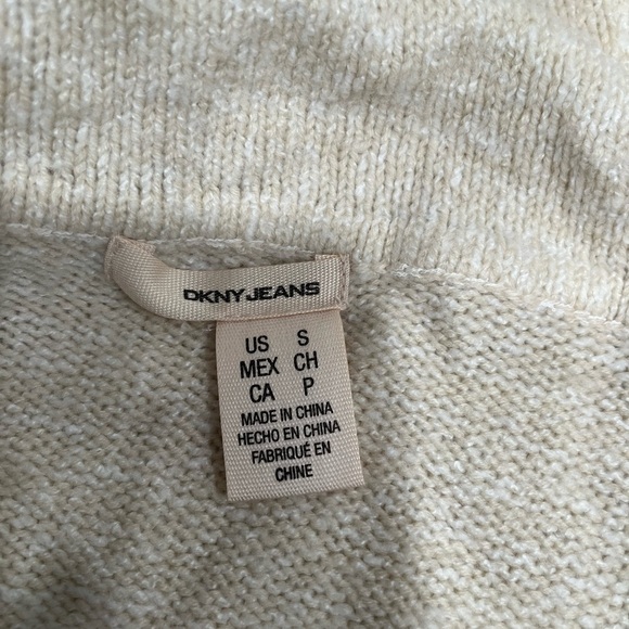 DKNY cream cowl neck sweater - Picture 4 of 7